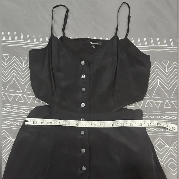 Madewell Black Silk Jumpsuit Size 4 - Picture 3 of 8